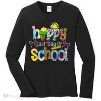 Happy Last Day Of School Substitute Teacher Life Summer Women's Long Sleeve Shirt thumb 0