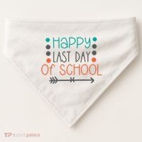Happy Last Day Of School Graduation Gift USA-Made Doggie Bandana thumb 0