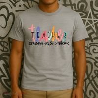 Happy Last Day Of School Teachers Crayons Kids Caffeine T-Shirt thumb 3
