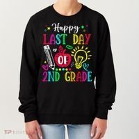 Happy Last Day Of 2nd Grade Graduation Teacher Student Women's Sweatshirt thumb 0