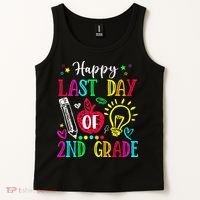 Happy Last Day Of 2nd Grade Graduation Teacher Student Tank Top thumb 2