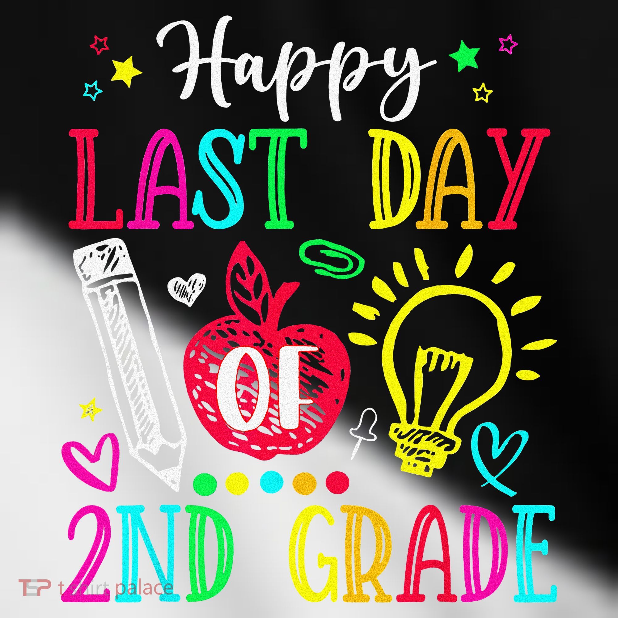 Happy Last Day Of 2nd Grade Graduation Teacher Student Toddler Fine Jersey T-Shirt