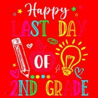 Happy Last Day Of 2nd Grade Graduation Teacher Student Santa Hat thumb 1