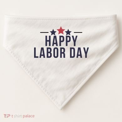 Happy Labor Day USA-Made Doggie Bandana
