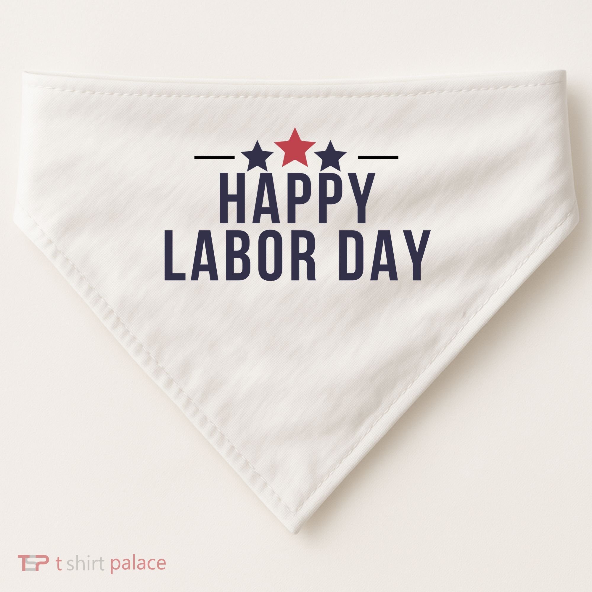 Happy Labor Day USA-Made Doggie Bandana