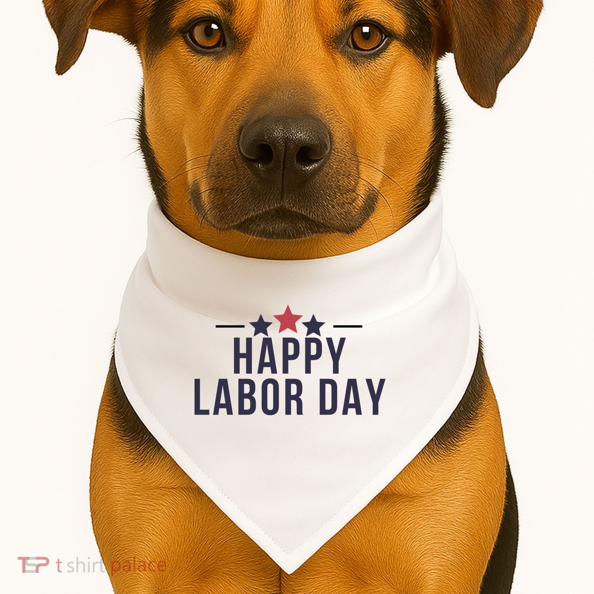 Happy Labor Day USA-Made Doggie Bandana