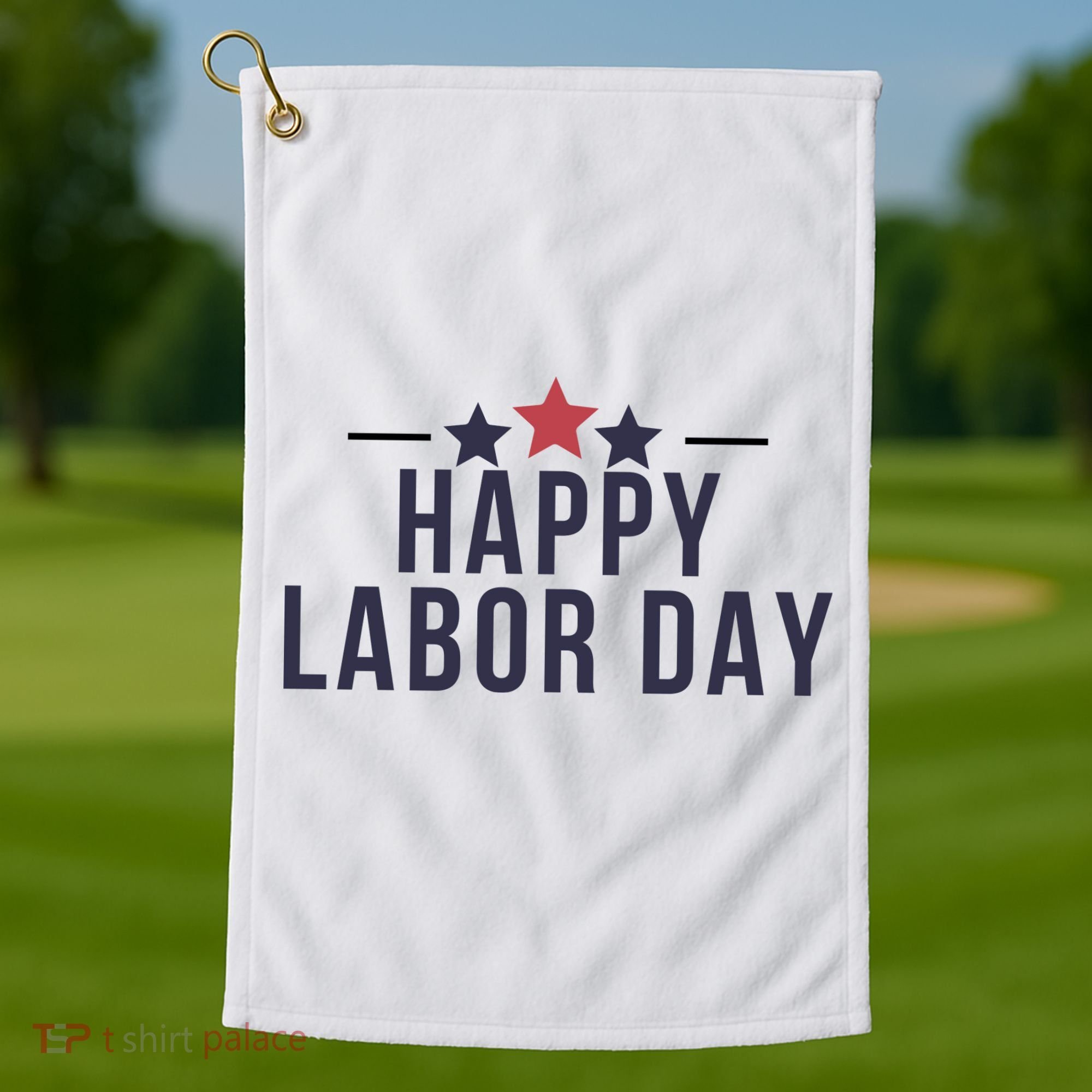 Happy Labor Day Golf Towel