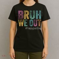 Happy Last Day Of School Bruh We Out Teachers Retro Vintage  T-Shirt thumb 4