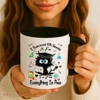 Happy Last Day Of School Funny Black Cat 8th Grade Graduate Coffee Mug thumb 3