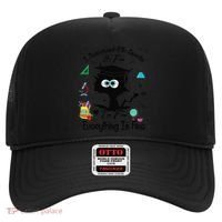 Happy Last Day Of School Funny Black Cat 8th Grade Graduate Hat thumb 0