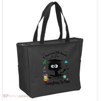 Happy Last Day Of School Funny Black Cat 8th Grade Graduate Tote Bag thumb 2
