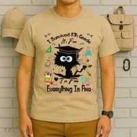 Happy Last Day Of School Funny Black Cat 8th Grade Graduate T-Shirt thumb 6