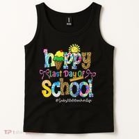 Happy Last Day Of School Substitute Teacher Life Leopard Tank Top thumb 2