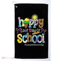 Happy Last Day Of School Substitute Teacher Life Leopard Golf Towel thumb 0