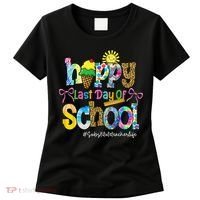Happy Last Day Of School Substitute Teacher Life Leopard Women's T-Shirt thumb 0