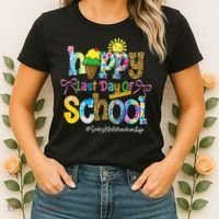 Happy Last Day Of School Substitute Teacher Life Leopard Women's T-Shirt thumb 2