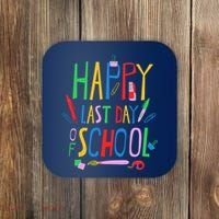 Happy Last Day Of School Teacher School's Out Coaster thumb 0