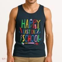 Happy Last Day Of School Teacher School's Out Tank Top thumb 3
