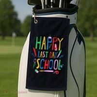 Happy Last Day Of School Teacher School's Out Golf Towel thumb 2