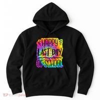 Happy Last Day Of School Rainbow Dye Hoodie thumb 0