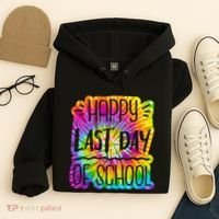 Happy Last Day Of School Rainbow Dye Hoodie thumb 4