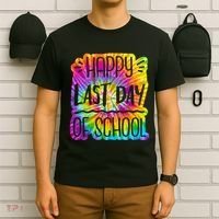 Happy Last Day Of School Rainbow Dye T-Shirt thumb 6