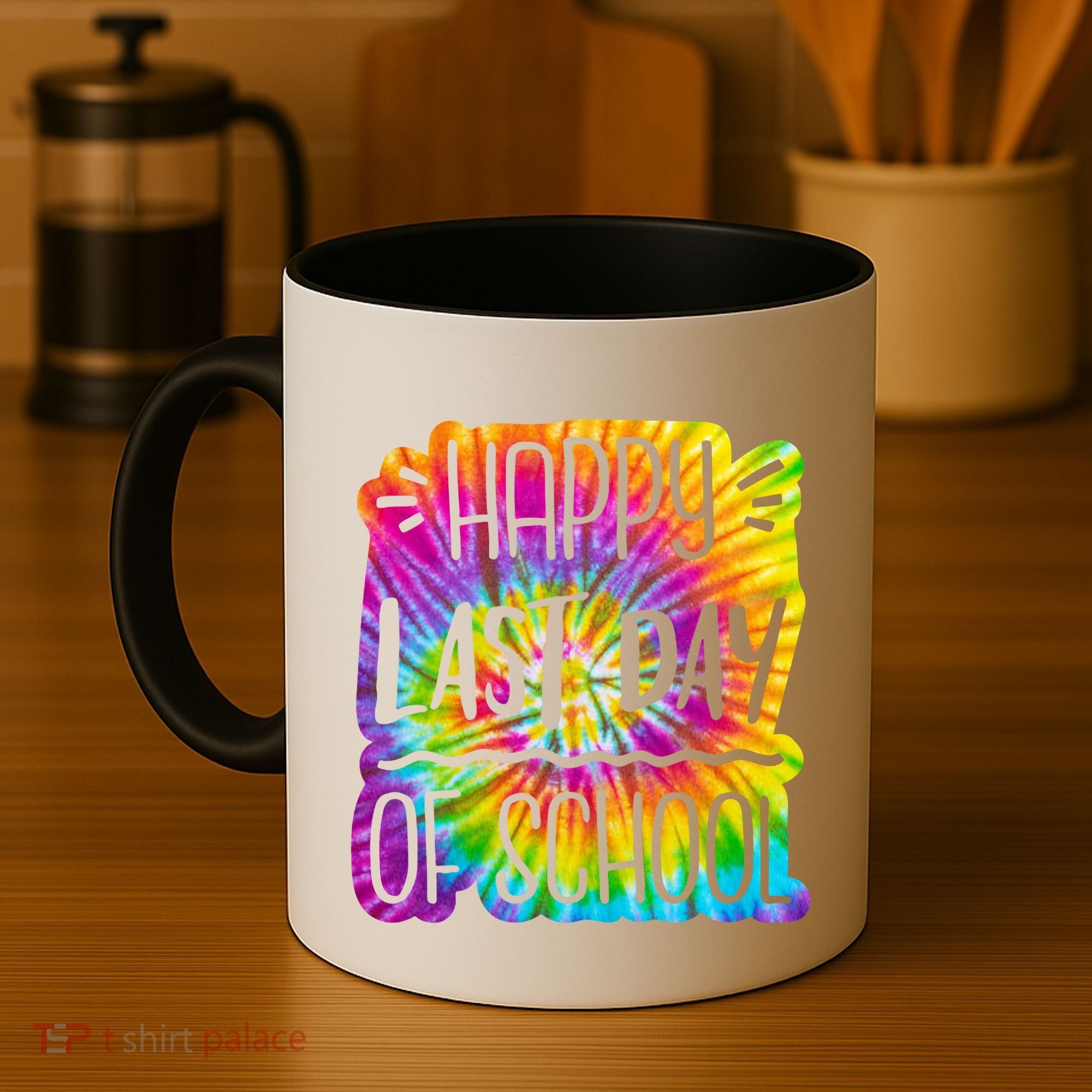 Happy Last Day Of School Rainbow Dye Coffee Mug