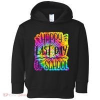 Happy Last Day Of School Rainbow Dye Toddler Hoodie thumb 0