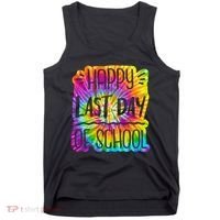Happy Last Day Of School Rainbow Dye Tank Top thumb 0