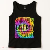 Happy Last Day Of School Rainbow Dye Tank Top thumb 2