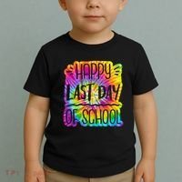 Happy Last Day Of School Rainbow Dye Toddler T-Shirt thumb 2