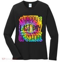 Happy Last Day Of School Rainbow Dye Women's Long Sleeve Shirt thumb 0