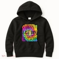 Happy Last Day Of School Rainbow Dye Kids Hoodie thumb 0
