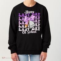 Happy Last Day Of School Coquette Bow Teachers Hello Summer Women's Sweatshirt thumb 0