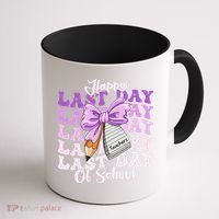 Happy Last Day Of School Coquette Bow Teachers Hello Summer Coffee Mug thumb 1