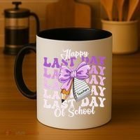 Happy Last Day Of School Coquette Bow Teachers Hello Summer Coffee Mug thumb 4
