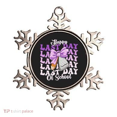Happy Last Day Of School Coquette Bow Teachers Hello Summer Ornament