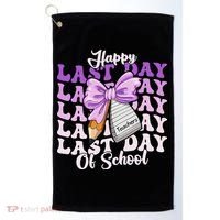 Happy Last Day Of School Coquette Bow Teachers Hello Summer Golf Towel thumb 0