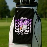 Happy Last Day Of School Coquette Bow Teachers Hello Summer Golf Towel thumb 2