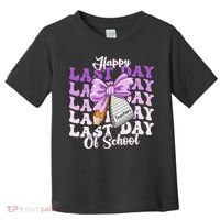 Happy Last Day Of School Coquette Bow Teachers Hello Summer Toddler T-Shirt thumb 0