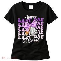 Happy Last Day Of School Coquette Bow Teachers Hello Summer Women's T-Shirt thumb 0