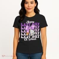 Happy Last Day Of School Coquette Bow Teachers Hello Summer Women's T-Shirt thumb 4