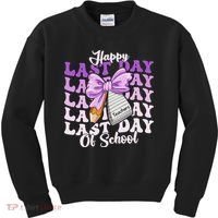 Happy Last Day Of School Coquette Bow Teachers Hello Summer Kids Sweatshirt thumb 0
