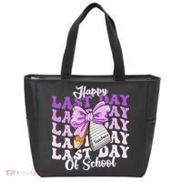 Happy Last Day Of School Coquette Bow Teachers Hello Summer Tote Bag thumb 0