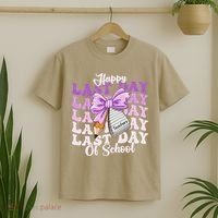 Happy Last Day Of School Coquette Bow Teachers Hello Summer T-Shirt thumb 2