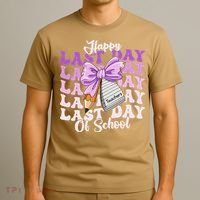 Happy Last Day Of School Coquette Bow Teachers Hello Summer T-Shirt thumb 3