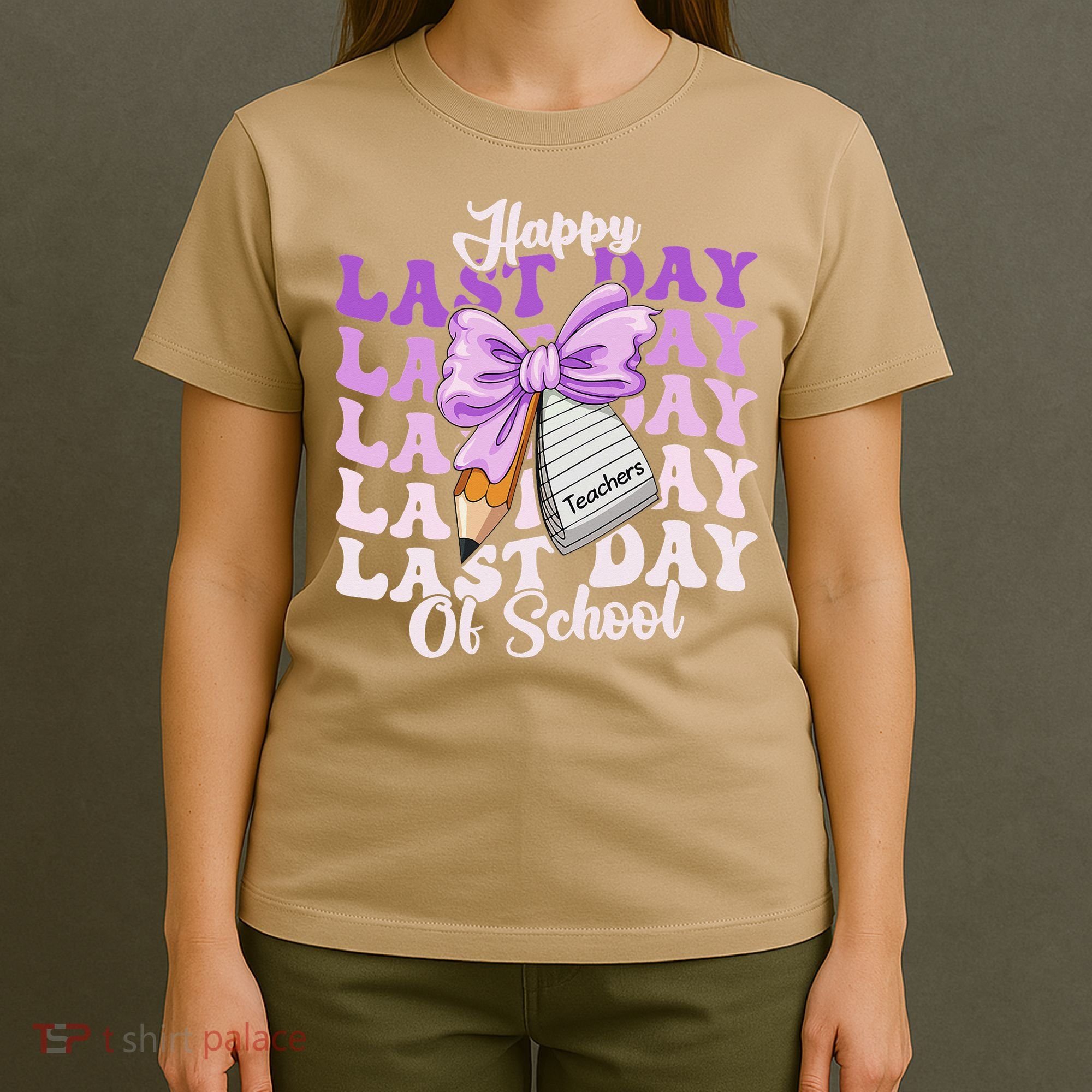 Happy Last Day Of School Coquette Bow Teachers Hello Summer T-Shirt