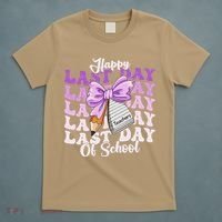 Happy Last Day Of School Coquette Bow Teachers Hello Summer T-Shirt thumb 5