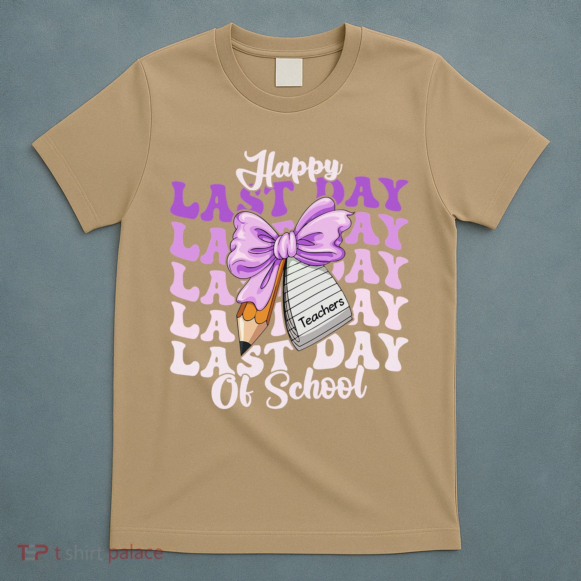 Happy Last Day Of School Coquette Bow Teachers Hello Summer T-Shirt
