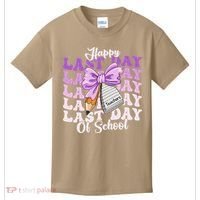 Happy Last Day Of School Coquette Bow Teachers Hello Summer Kids T-Shirt thumb 0